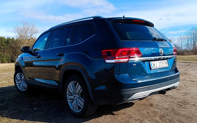 Volkswagen Atlas cena 124900 przebieg: 59000, rok produkcji 2019 z Warszawa małe 172